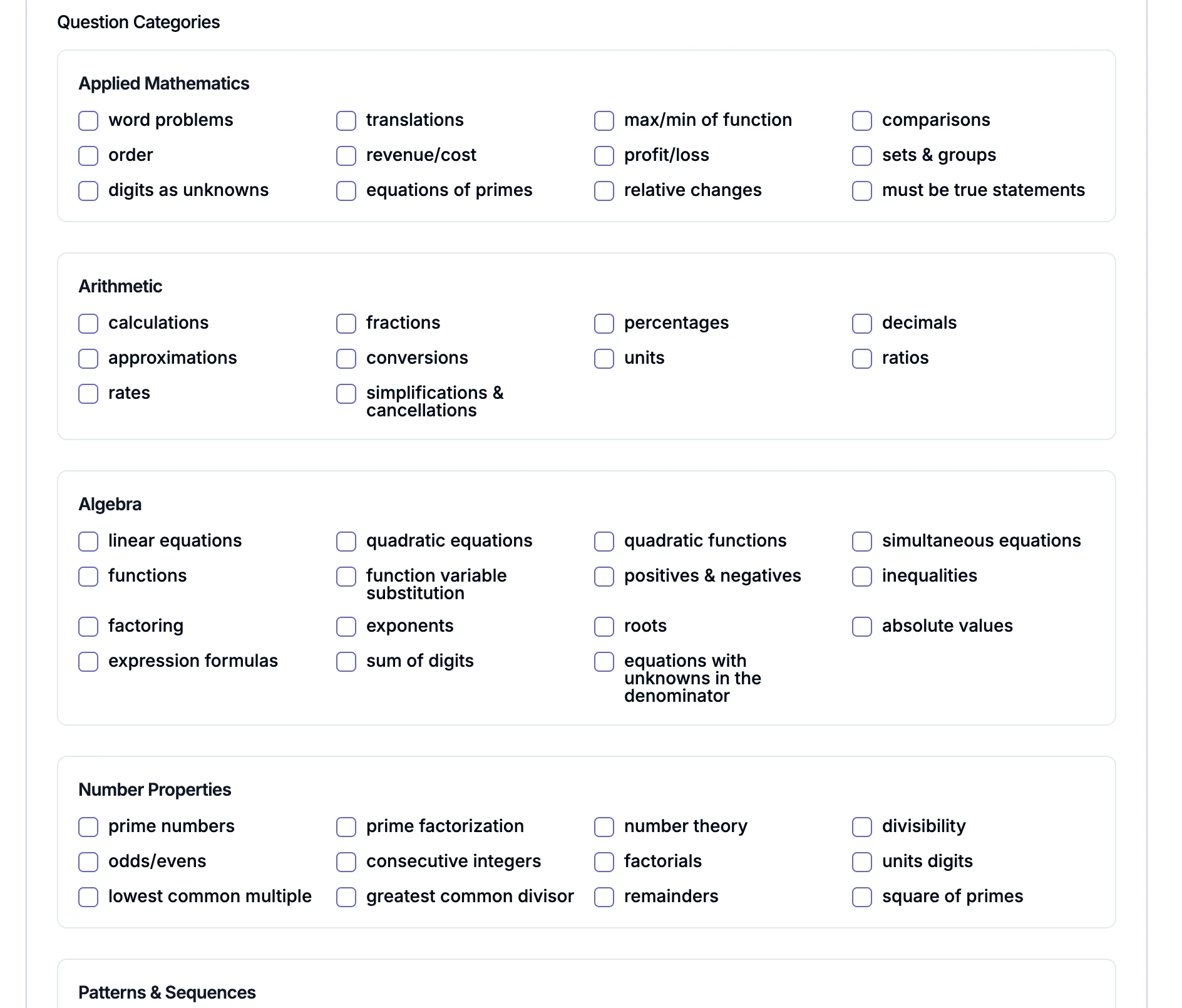 Infinite Practice Questions