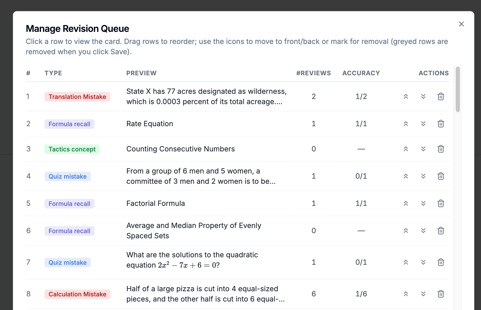 Review your weaknesses with AI-powered flashcards